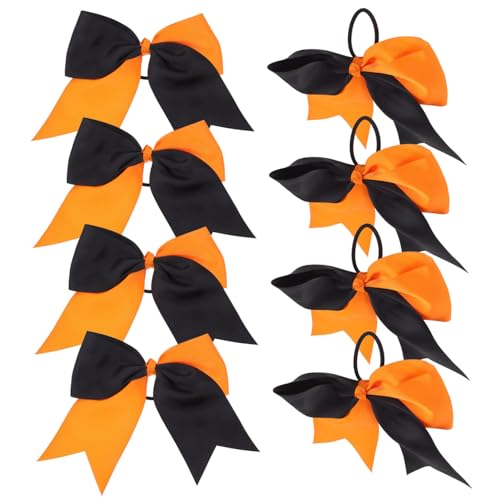 KOMBIUDA 8 Stück Cheerleader Haarschleifen Haarbänder Für Mädchen Große Elastische Schleifen Für Cheerleading Und Feiertage Aus Verformungsbeständigem Material Modisches Farbdesign von KOMBIUDA