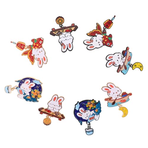 KOMBIUDA 8 Stück Teiliges Hasenbroschen Zinklegierung Niedliche Cartoon-tier-anstecker Emaillierte Reversnadeln für Kleidung Schals und Taschen Kreative Diy-dekoration für Frauen und KOMBIUDA 8 Stück Teiliges Hasenbroschen Zinklegierung Niedliche Cartoon-tier-anstecker Emaillierte Reversnadeln für Kleidung Schals und Taschen Kreative Diy-dekoration für Frauen und von KOMBIUDA