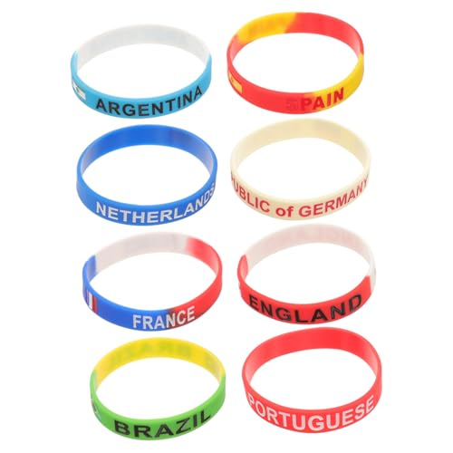 KOMBIUDA 8St WM-Armband elastisches armband fußball armband Kindergürtel Armband für Fußballfans herren armband Armbänder Herrenarmband frauen armband schmücken Schmuck Poster von KOMBIUDA