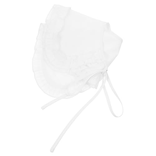 KOMBIUDA Abnehmbare Chiffon Rüschenkragen Damen Fake Collar Teil Blusenkragen mit Lotusblatt Design Vielseitiger Mode Kragen für Blusen Pullover und Kleider Weißes Kleidungszubehör von KOMBIUDA