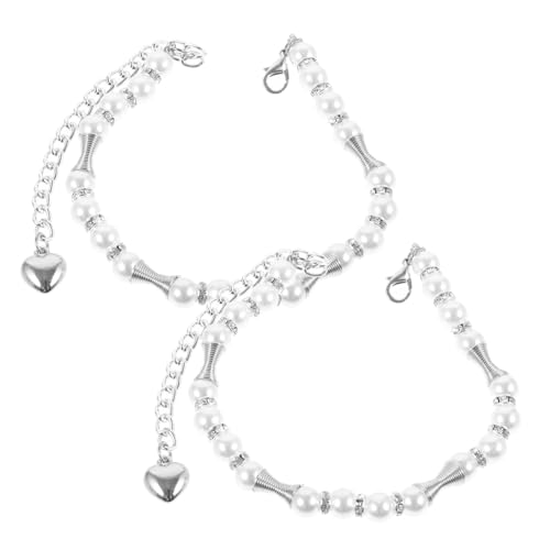 KOMBIUDA Abnehmbare High Heel Schnürsenkel mit Eleganter Perlenkette Rutschfeste High Heel Bänder Komfortable Rutsch Schuhriemen für Sicheren Halt bei Damen Modisches Zubehör von KOMBIUDA