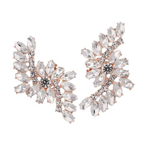 KOMBIUDA Abnehmbare Strass Schuhclips Rosegold Blume Schuhschmuck für Pumps High Heels Hochzeit Party Damen Zubehör aus Zinklegierung Komfortabler Sitz Modischer Stil KOMBIUDA Abnehmbare Strass Schuhclips Rosegold Blume Schuhschmuck für Pumps High Heels Hochzeit Party Damen Zubehör aus Zinklegierung Komfortabler Sitz Modischer Stil von KOMBIUDA