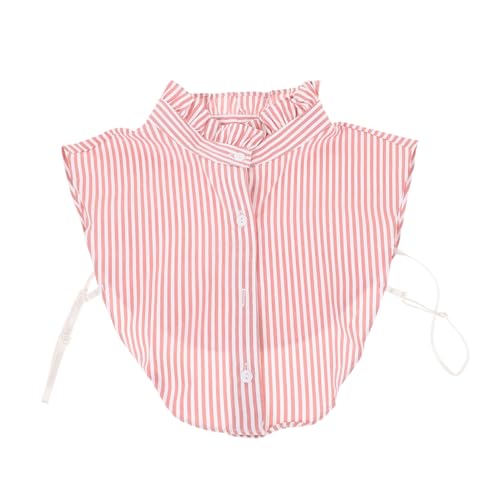 KOMBIUDA Abnehmbarer Fake-kragen Damen Gestreifter Dekorativer Halbblusen-krageneinsatz Weicher Wärmender Einsatz Für Strickjacken Pullover Alltag Party von KOMBIUDA