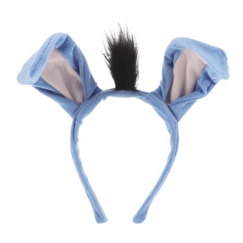 KOMBIUDA Adorable Donkey Ears Headband Für Cosplay Tierkostüm Zubehör Für Frauen Elastischer Haarreif Mit Kuscheligen Eselohren Für Partys Und Halloween von KOMBIUDA