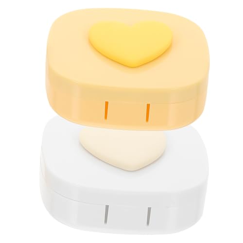 KOMBIUDA 2 Sätze Auslaufsicherer Kontaktlinsen-Organizer Klein Und Leicht Tragbarer Linsenbehälter Für Reisen Links Rechts Unterscheidbar von KOMBIUDA