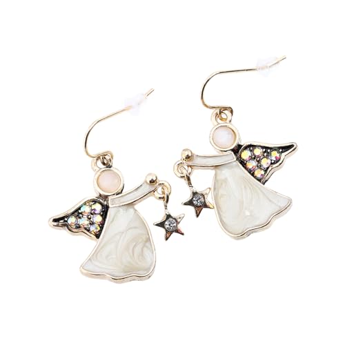 KOMBIUDA Alloy Ohrhänger Schutzengel Flügel Ohrschmuck Damen Kreativ Poliert Hautfreundlich Leicht Alltagsschmuck von KOMBIUDA