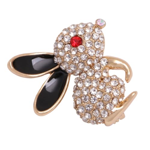 KOMBIUDA Alloy Rabbit Brosche mit Funkelnden Strasssteinen Modisches Accessoire für Damenkleidung Vielseitige Anstecknadel für Hochzeit Party und Alltag Eleganter Kleidungsschmuck von KOMBIUDA