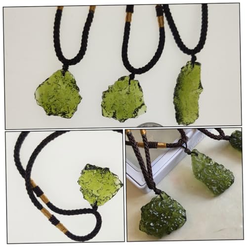 KOMBIUDA Anhänger Halskette Unregelmäßiger Natürlicher Edelstein Schmuck für Damen und Herren Modischer Halsanhänger mit Originalstein von KOMBIUDA