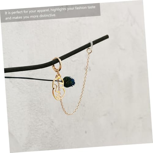KOMBIUDA Anti lost Ohrkette Ohrschmuck Line Dangler Ohrringe für Damen Kreatives Gesichtsmakeup Design Goldfarbene Ohrringe mit Anti drop Funktion Elegant und Einzigartig von KOMBIUDA