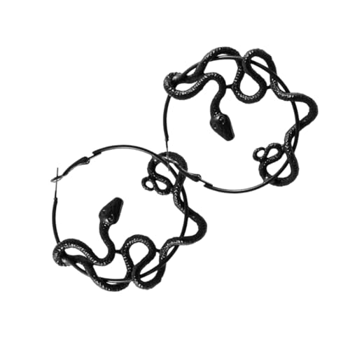 KOMBIUDA Antike Schwarze Schlangen Ohrstecker Legiertem Kreative Vintage Drachen Ohrringe für Damen Langlebiger Schmuck Schädliche Stoffe Auffälliges Design für Stilbewusste Frauen von KOMBIUDA