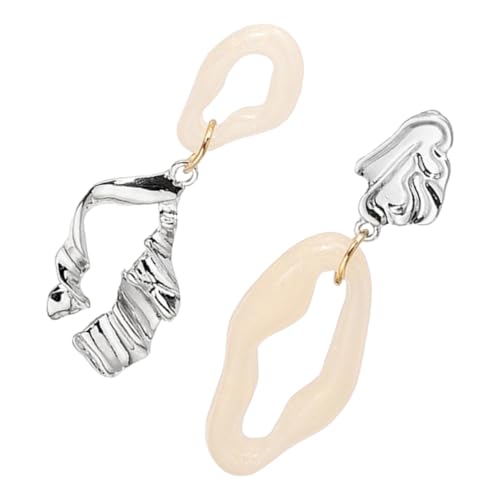 KOMBIUDA Asymmetrische Tropfenohrringe Mit Anhänger Für Damen Und Mädchen Baumelnde Ohrringe Aus Acryl Und Legierung Geeignet Für Alltagsoutfits Und Besondere Anlässe von KOMBIUDA