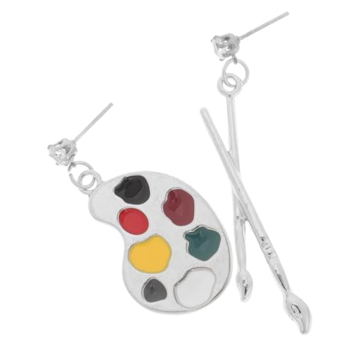 KOMBIUDA Asymmetrische Retro Ohrringe Damen Kreative Farb pinsel Ohrhänger Künstler Schmuck Vintage Stil Party Festival Accessoire von KOMBIUDA