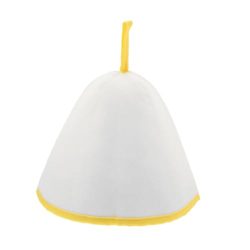 KOMBIUDA Filzhut Für Sauna Und Bad Wasserabweisender Atmungsaktiver Sauna-hut Für Männer Und Frauen Vielseitig Einsetzbar Als Badekappe Oder Haar-trockner Mit Gelben Akzenten von KOMBIUDA