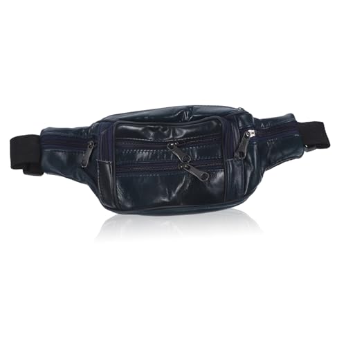 KOMBIUDA Bauchtasche Herren Kleine Brusttasche Umhängetasche Outdoor Sport Reise Hüfttasche Blau Leicht Tragbar von KOMBIUDA