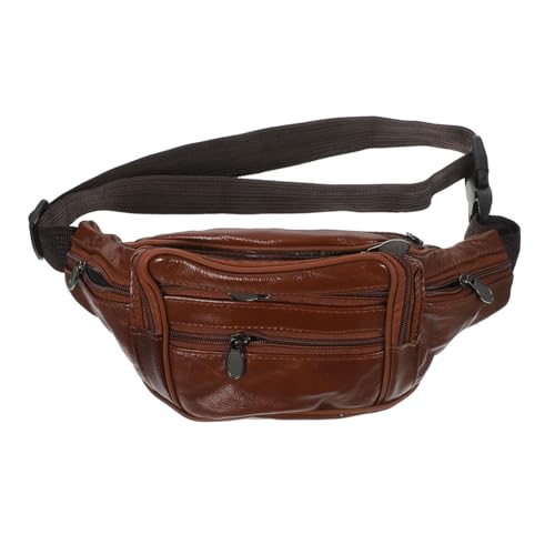 KOMBIUDA Bauchtasche Herren Verstellbar Mit Reißverschluss Leicht Für Outdoor Sport Reisen Brusttasche Khaki von KOMBIUDA