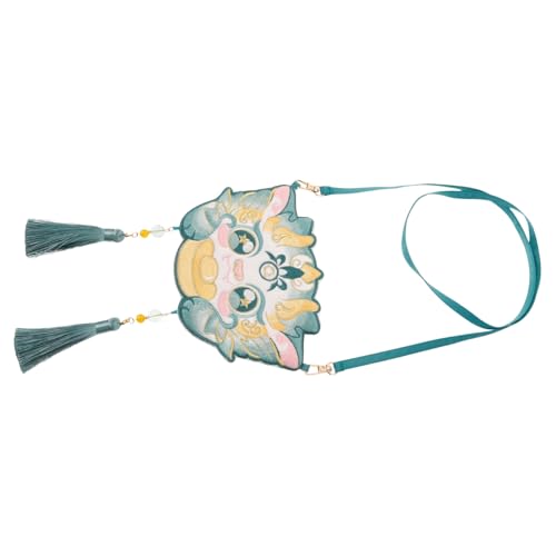 KOMBIUDA Bestickte Chinesische Umhängetasche Crossbody Purse aus Polyester mit Traditioneller Stickerei Jahr Des Drachen Design Festliche Handtasche für Neujahr und Alltag von KOMBIUDA