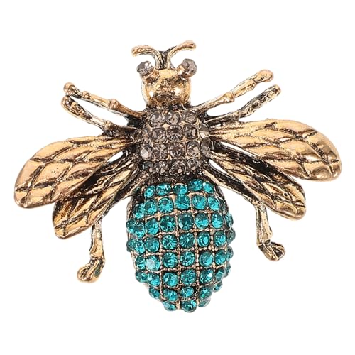 KOMBIUDA Bienenbrosche Retro Stil mit Strassbesatz Stilvolle Anstecknadel für Kleidung und Schal Kleine Leichte Broschennadel Modisches Accessoire für Damen und Besondere Anlässe von KOMBIUDA