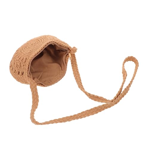 KOMBIUDA Boho Kleines Sommerfaden Treffenseil Für Einzigartige Urlaubspartys Runde Handtasche Böhmische Handgestrickte Halbrunde Umhängetasche Für Damen Und Frauen Festivals Gewebtes von KOMBIUDA