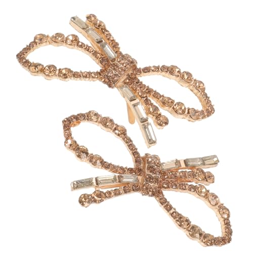 KOMBIUDA Braut Schuhclips mit Strasssteinen Metall Schleifen Deko Verstellbar für Pumps und Flache Schuhe Schuhschnallen Accessoires für Damen Schuhe von KOMBIUDA