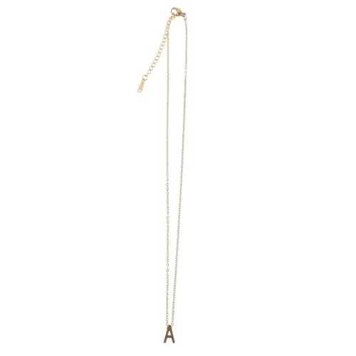 KOMBIUDA Buchstabenanhänger Halskette aus Poliertem Zarte Kette für Damen Vielseitiger Schmuck für Alltag und Besondere Anlässe von KOMBIUDA