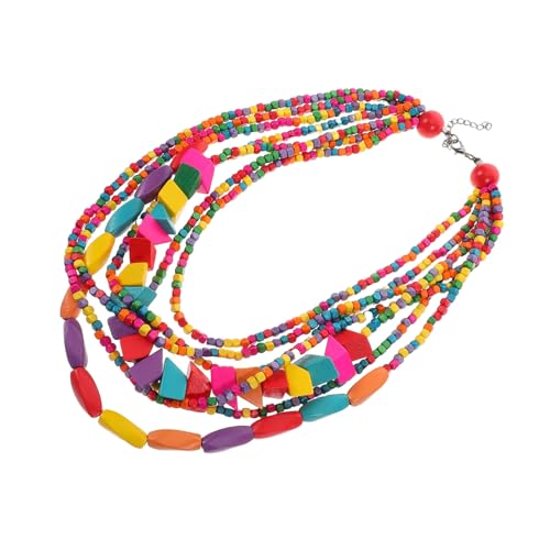 KOMBIUDA Bunte Boho Perlenkette Mehrschichtig Vintage Afrikanischer Stil Statement Schmuck für Alltag und Party Vielseitig Tragbar Damen Accessoire KOMBIUDA Bunte Boho Perlenkette Mehrschichtig Vintage Afrikanischer Stil Statement Schmuck für Alltag und Party Vielseitig Tragbar Damen Accessoire von KOMBIUDA