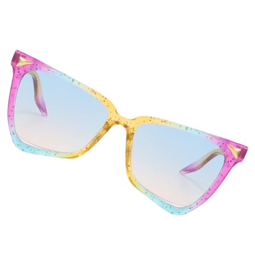 KOMBIUDA Bunte Cat Eye Sonnenbrille Damen Party Sonnenbrille mit Regenbogenfarben Unregelmäßige Rahmen Lustige Dekorative Brille für Festival und Feier KOMBIUDA Bunte Cat Eye Sonnenbrille Damen Party Sonnenbrille mit Regenbogenfarben Unregelmäßige Rahmen Lustige Dekorative Brille für Festival und Feier von KOMBIUDA