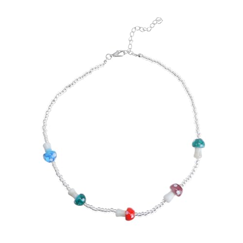 KOMBIUDA Bunte Pilz Halskette Damen Modisch Kreativer Anhänger Zarte Panzerkette Geschenk Schmuck für Alltag Party und Besondere Anlässe KOMBIUDA Bunte Pilz Halskette Damen Modisch Kreativer Anhänger Zarte Panzerkette Geschenk Schmuck für Alltag Party und Besondere Anlässe von KOMBIUDA