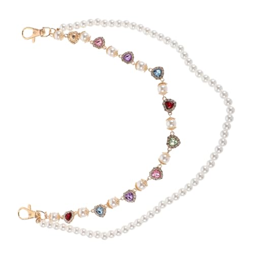 KOMBIUDA Bunte Taillenkette mit Funkelnden Strasssteinen und Perlen Verstellbare Hosenkette mit Herzanhänger Modisches Hip Hop Schmuckstück für Damen und Herren für Streetwear Partys und von KOMBIUDA