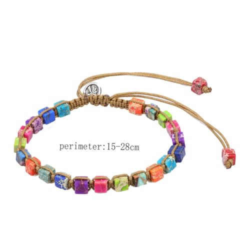 KOMBIUDA Buntes Chakra Edelstein Armband Damen mit Chakra Perlen Langlebige Kristallsteine Modische Kraft Dekoration Elegantes Einfach zu Tragendes Schmuckstück KOMBIUDA Buntes Chakra Edelstein Armband Damen mit Chakra Perlen Langlebige Kristallsteine Modische Kraft Dekoration Elegantes Einfach zu Tragendes Schmuckstück von KOMBIUDA