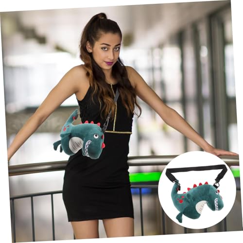 KOMBIUDA Cartoon Dinosaur Münzgeldbörse Geldbeutel Plüsch Optik Leicht Tragbar Kreatives Geschenk Für Mädchen Kleines Portmonee Mit Viel Stauraum von KOMBIUDA