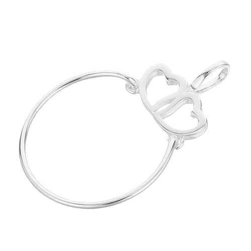 KOMBIUDA Charm Holder Anhänger Sterling Silber Charm Holder Kettenadapter Minimalistisches Design Vielseitig Tragbar Für Frauen Mädchen Elegant Schmuck von KOMBIUDA