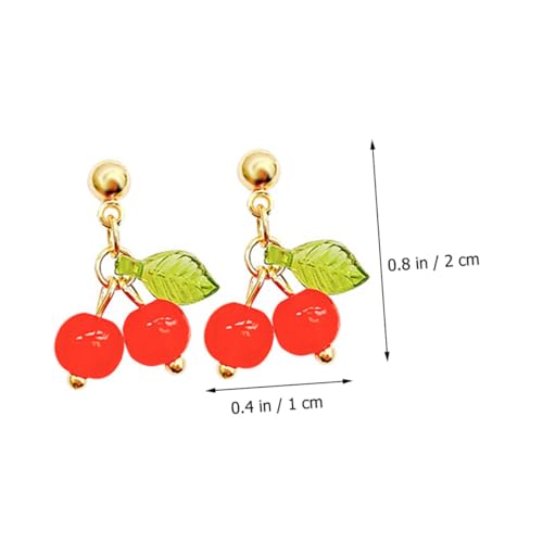 KOMBIUDA Cherry Ohrringe Damen Modisch Leicht Ohrstecker mit Frucht Dekor Komfortabel Tragbar Feine Verarbeitung Vielseitig für Shopping Reisen Party Trendiges Frucht schmuckstück von KOMBIUDA