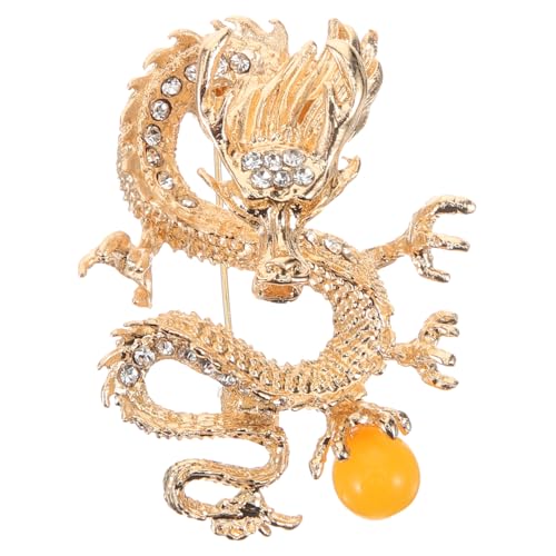 KOMBIUDA Chinesische Dragon Brooch Pin Vintage Anstecknadel für Damen und Herren Dekorativer Modischer Anzug Schmuck Langlebig und Stilvoll Geeignet für Stola Schal und Jacke von KOMBIUDA