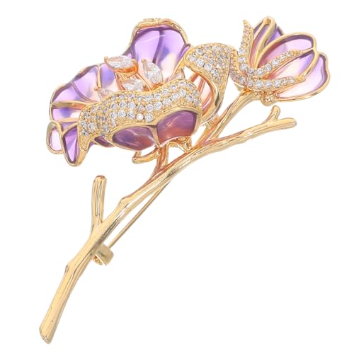 KOMBIUDA Chinesische Stil Blumenbrosche Damen Emaille Anstecknadel Vintage Stilvolle Kleidung Dekoration für Anzüge Cardigans Hüte Hochzeit Geburtstag Party von KOMBIUDA