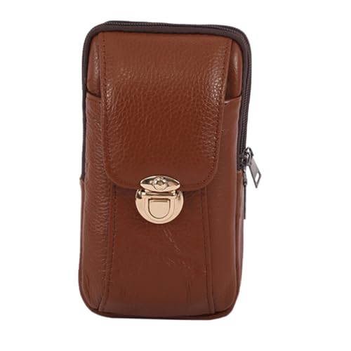 KOMBIUDA Cowhide Waist Pouch Robust Große Kapazität Kleine Tasche für Handy und Schlüssel Herren Gürteltasche Praktisch Alltagsspaziergang von KOMBIUDA