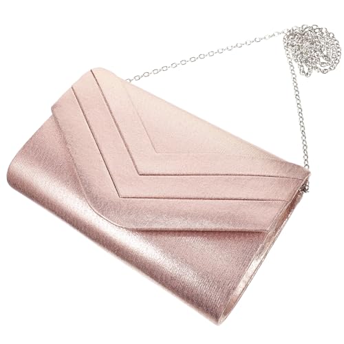 KOMBIUDA Damen Abendtasche Clutch aus Samt in Rosa Modische Handtasche für Hochzeit Party und Alltag Kompakt Genug für Smartphone Geldbörse und Kosmetik Stilvoll und Angenehm im Griff von KOMBIUDA