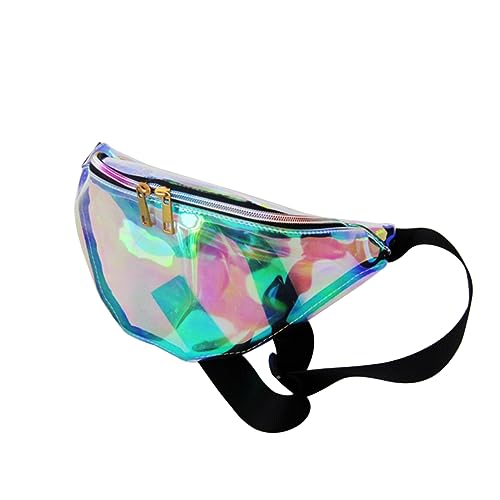 KOMBIUDA Transparente Damen-hüfttasche Aus Pu-Material Sporttasche Für Laufen Und Radfahren Verstellbarer Gürtel Mit Reißverschluss Für Handy Und Schlüssel von KOMBIUDA