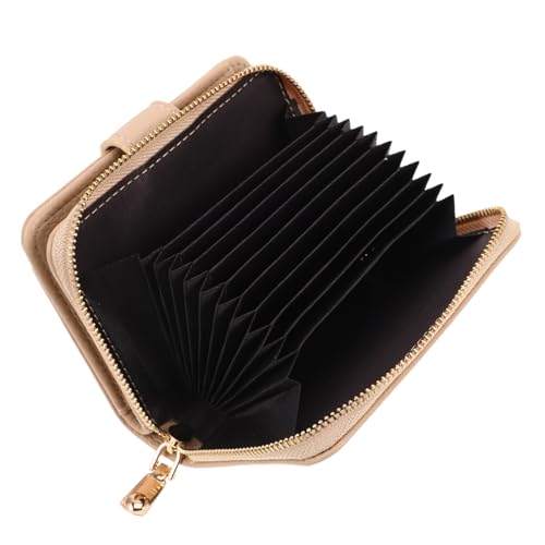 KOMBIUDA Kreditkartenetui Für Damen Kompakte Geldbörsen Mit Mehreren Kartenfächern Kleine Damengeldbörsen Aus Pu-Material Visitenkartenhalter Mit Reißverschluss von KOMBIUDA