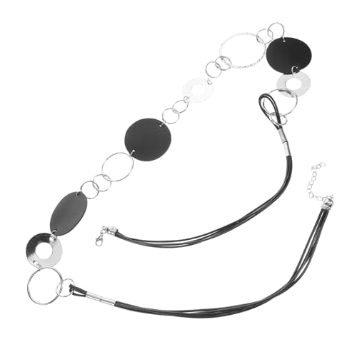 KOMBIUDA Chunky Kreis Anhänger Halskette Verstellbare Lange Pullover Kette Damen Aussage Halsketten Boho-schmuck Western-halsketten Für Frauen Mädchen von KOMBIUDA