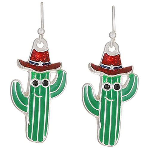 KOMBIUDA Kaktusohrringe Für Frauen Baumelnde Tropfenohrringe Kreative Ohrringe Aus Edelstahl Einzigartiger Pflanzen Look Für Mädchen Ohrschmuck Für Teenager von KOMBIUDA