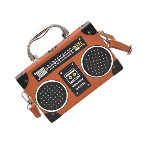 KOMBIUDA Damen Umhängetasche Crossbody Bag im Radio Form Design Stilvolle Schultertasche aus Langlebigem Material Modisch und Praktisch für Freizeit Shopping Party und Alltag Geeignet von KOMBIUDA