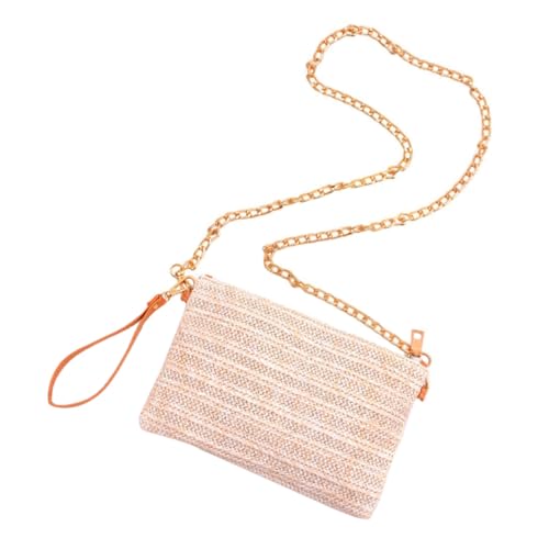 KOMBIUDA Damen Umhängetasche mit Kette Kleine Strandtasche in Outdoor Handytasche Modische Sommerhandtasche mit Großer Kapazität für Handy Kosmetik und Zubehör von KOMBIUDA