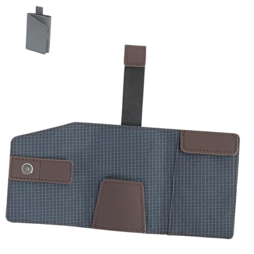 KOMBIUDA Dreifach Klappbares Herren Portemonnaie aus Grauem Material Dünnes Leichtes Kartenetui mit Sicherem Aufbewahrungsfach Kompakte Geldbörse für Business und Alltag Praktische von KOMBIUDA