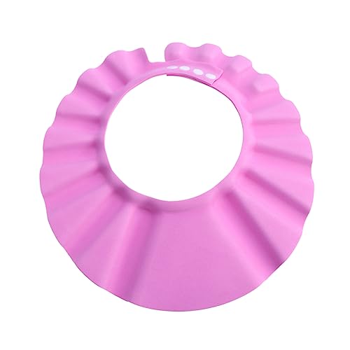 KOMBIUDA Duschhaube Verstellbarer Wasserdichter Schutz Aus Eva Für Junge Mädchen Und Junge Mädchen Bade-duschhut Geeignet Für Kopfumfang Rosa von KOMBIUDA