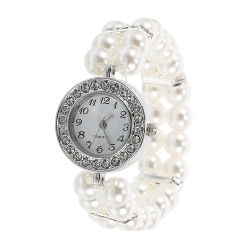 KOMBIUDA Elastisches Damenarmband mit Doppelseitigen Perlen und Funkelnden Strasssteinen Kratzfestes Elegantes Schmuckstück für Festliche Anlässe und Vintage mode Verstellbar und von KOMBIUDA