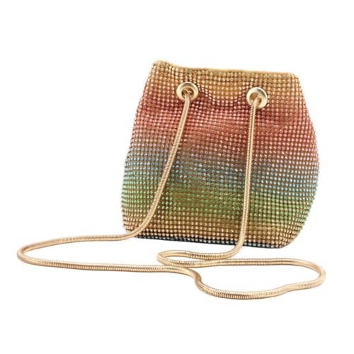 KOMBIUDA Elegante Damen Abendtasche mit Funkelnden Strasssteinen Kompakte Handtasche für Hochzeit Party und Festliche Anlässe Modische Umhängetasche Leichte Schultertasche für Frauen von KOMBIUDA