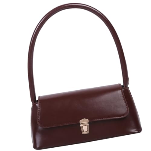 KOMBIUDA Elegante Damen Umhängetasche Klein PU Schultertasche Sanft Vintage Handtasche Modisch Vielseitig Tragbar für Arbeit Alltag und Freizeit in Tiefbraun von KOMBIUDA