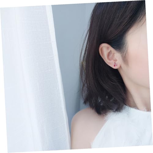 KOMBIUDA Elegante Flammen Ohrstecker aus Sterling Silber Modische Damen Ohrringe in Rot Auffälliger Ohrschmuck für Alltag Party Hochzeit und Geschenkideen von KOMBIUDA