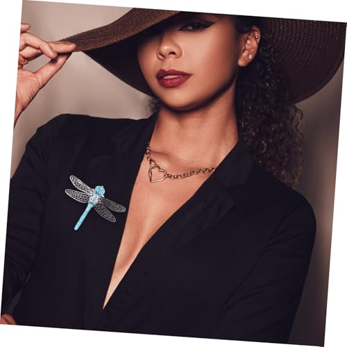 KOMBIUDA Elegante Libellen brosche Silber mit Funkelndem Zirkonia Modische Anstecknadel für Damen Vielseitiges Schmuck accessoire für Hochzeit Muttertag Geschenkideen und Festliche Anlässe von KOMBIUDA