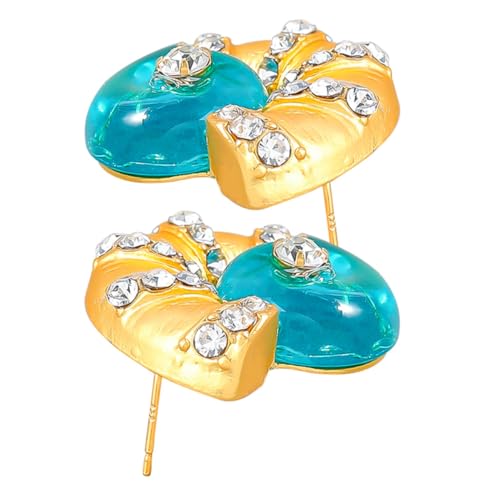 KOMBIUDA Elegante Ohrstecker Damen mit Muschel design und Funkelnden Strasssteinen Hautfreundlich Langlebig Vielseitig für Alltag Party und Festliche Anlässe Stilvoll und Dezent für Damen von KOMBIUDA